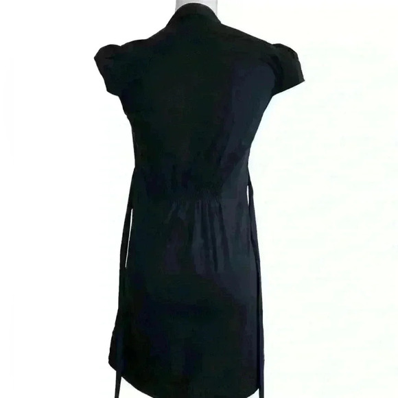 BCBGMaxaria Black A Line Cocktail Dress With Neckline Detail - Picture 3 of 5